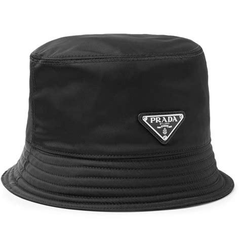 prada nylon bucket hat black